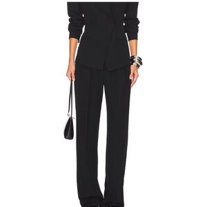 The SEI x Revolve Trousers Black Silk Double Pleat in Black NEW WITH TAGS Size 0